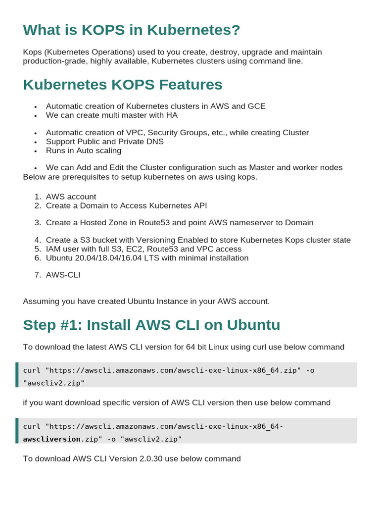 What Is KOPS in Kubernetes | PDF | Computer Cluster | Sudo