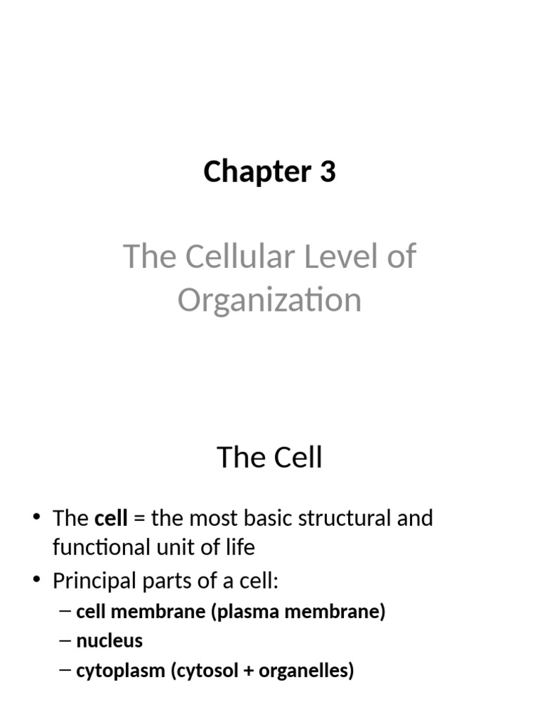 Chapter 3 Cellular Level 2020 | PDF | Osmosis | Cell Membrane