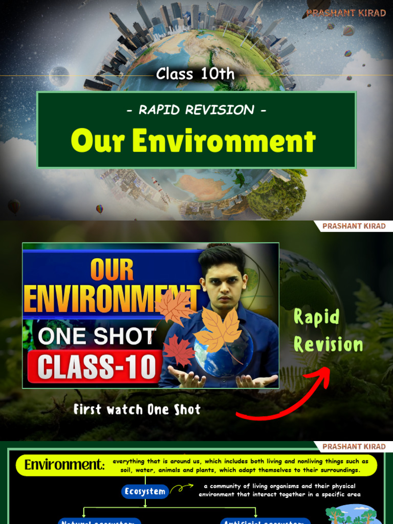 Class 10 Environment Revision Notes | PDF | Ecosystem | Food Web