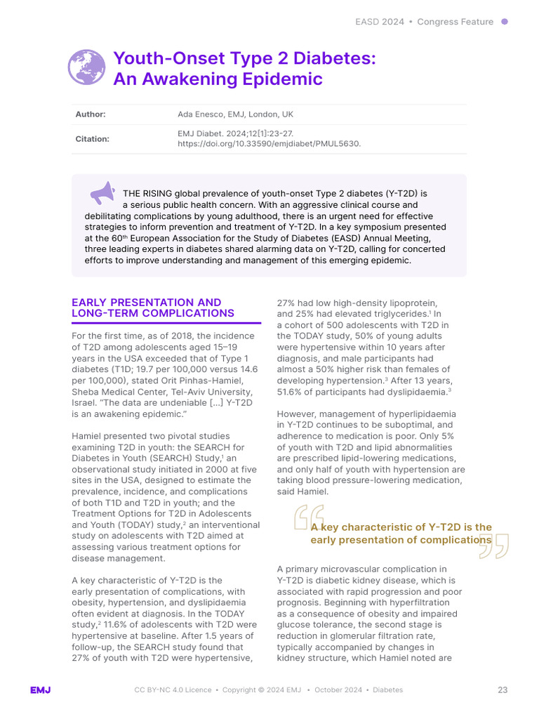 Youth Onset Type 2 Diabetes | PDF | Diabetes | Obesity