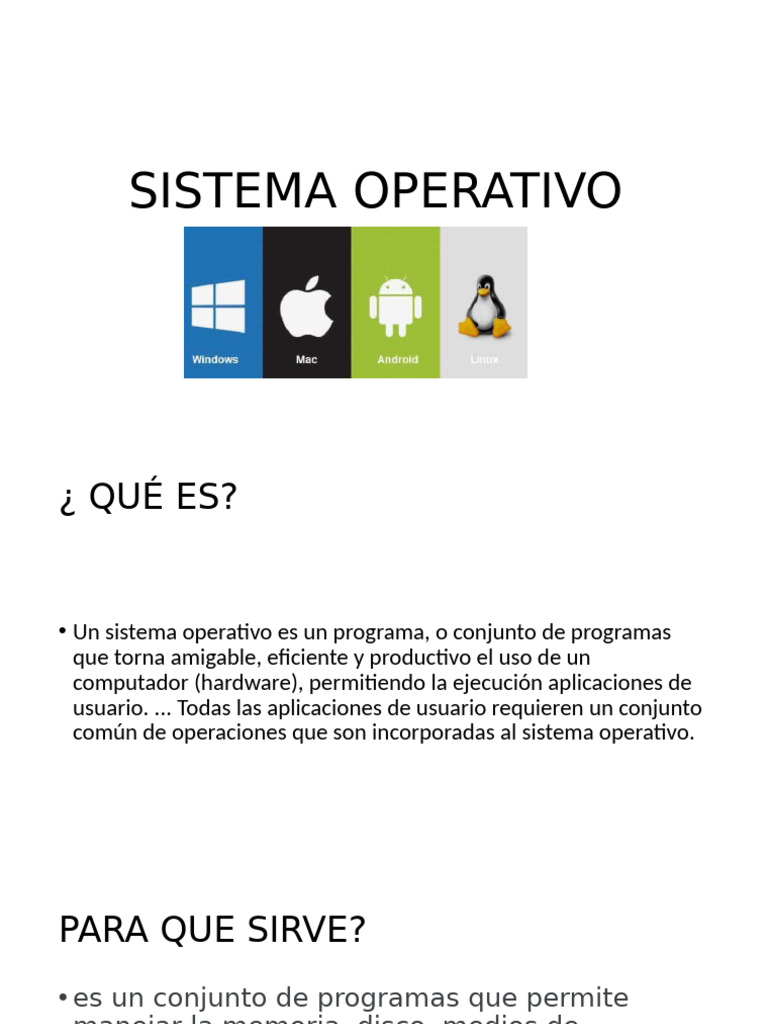 Presentación | PDF | Sistema operativo | Hardware de la computadora