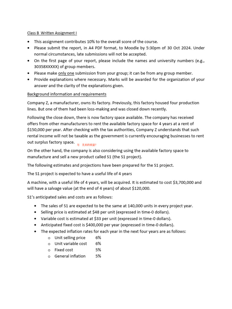 IMSE7015 - Written Assignment I - Class B | PDF | Inflation | Prices