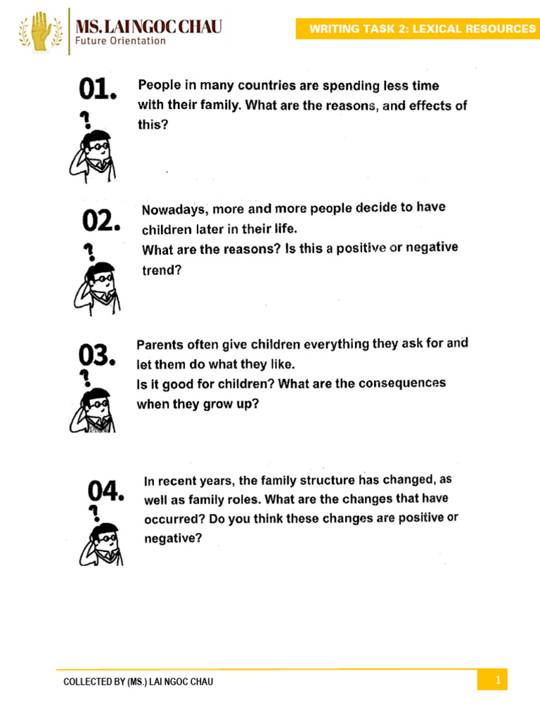 Lexical Resources for Writing Task 2 | PDF | Human Life Stages | Youth