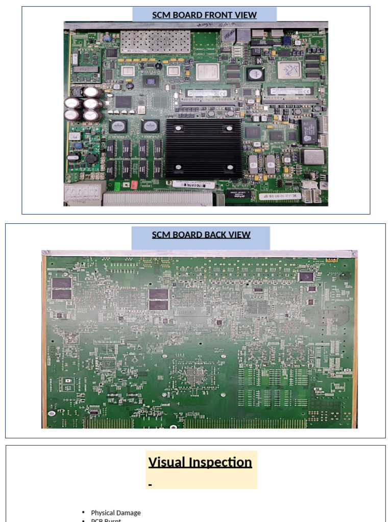 SCM Board Inspection and Troubleshooting Guide | PDF | Amplifier ...