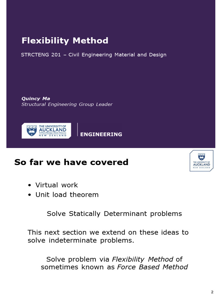 Flexibility Method in Structural Analysis | PDF | Stiffness | Bending