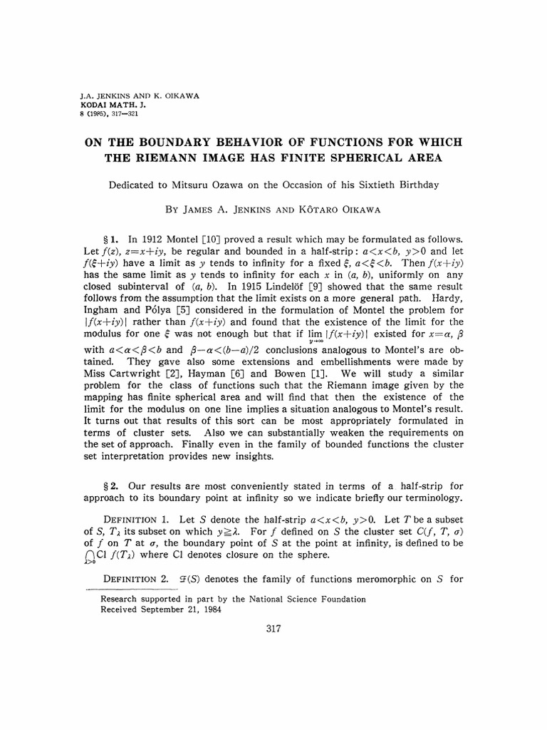 Boundary of specific functions | PDF | Topology | Mathematical Concepts