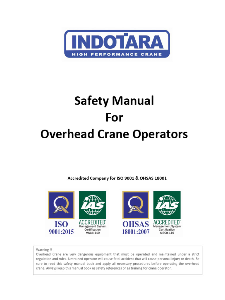 Overhead Crane | PDF | Crane (Machine) | Personal Protective Equipment
