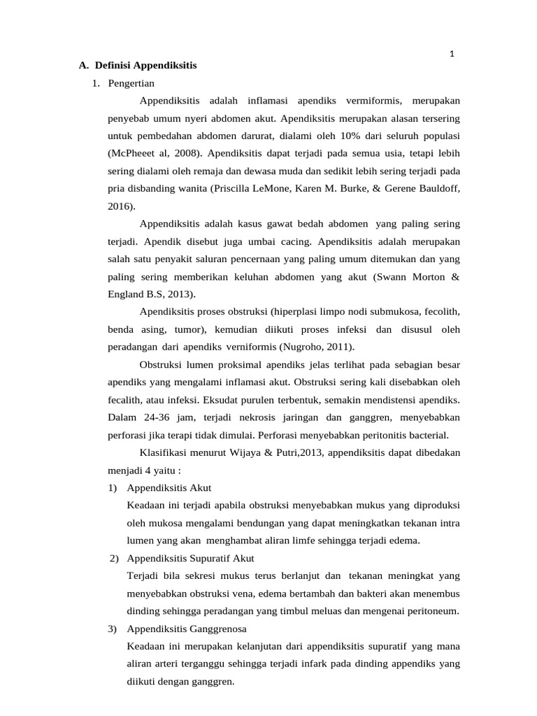 Gejala dan Komplikasi Apendiksitis Akut | PDF
