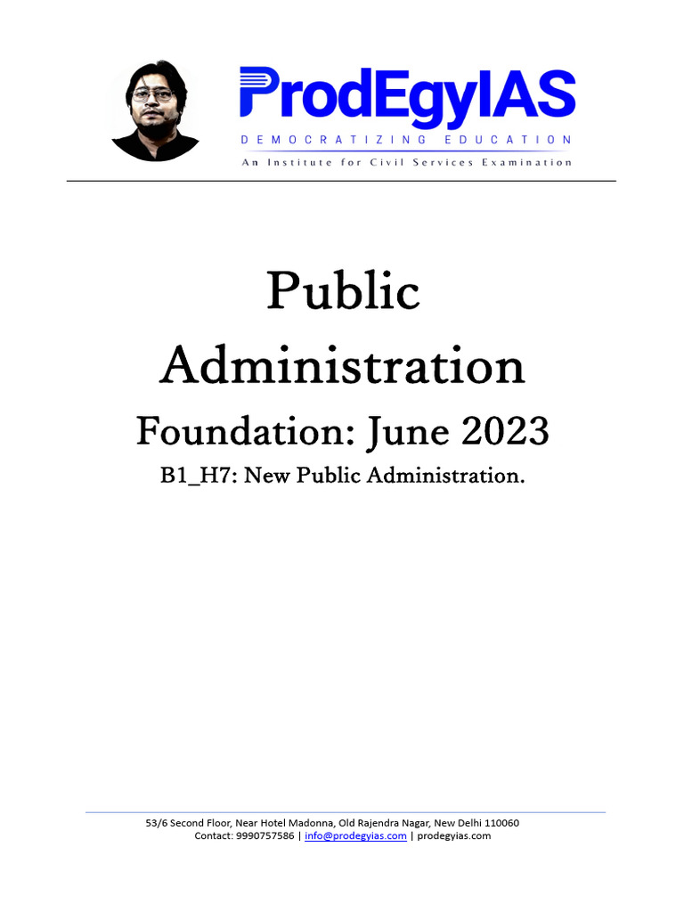 New Public Administration Handout From Paper 1 Notes | PDF | Public ...
