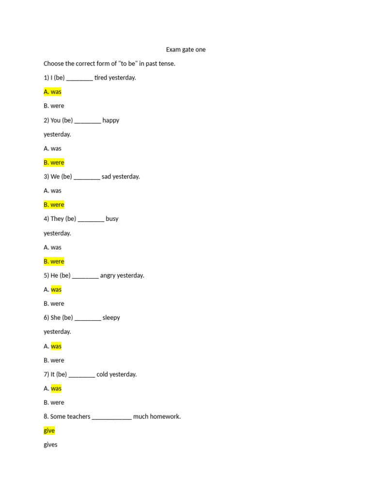Exam gate one pdf