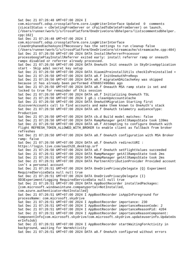 OneDrive Core Log Analysis Report | PDF | Computer File | Computing ...