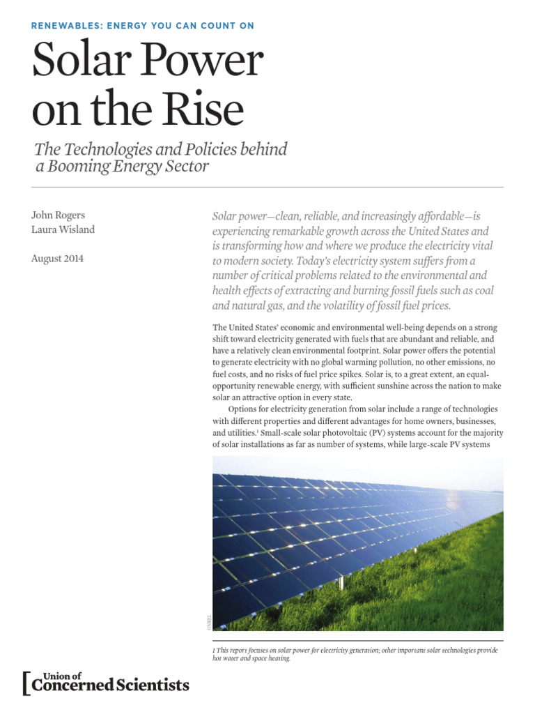 Solar Power Growth and Impact | PDF | Solar Power | Photovoltaics