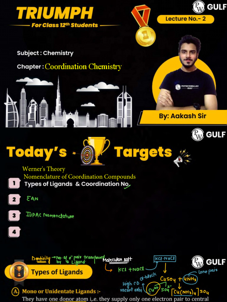 Coordination Chemistry 02 - Class Notes | PDF
