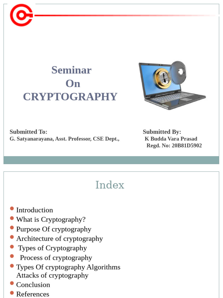 Cse Cryptography Ppt | PDF | Key (Cryptography) | Cryptography