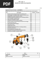Farana Checklist | PDF | Crane (Machine) | Vehicles