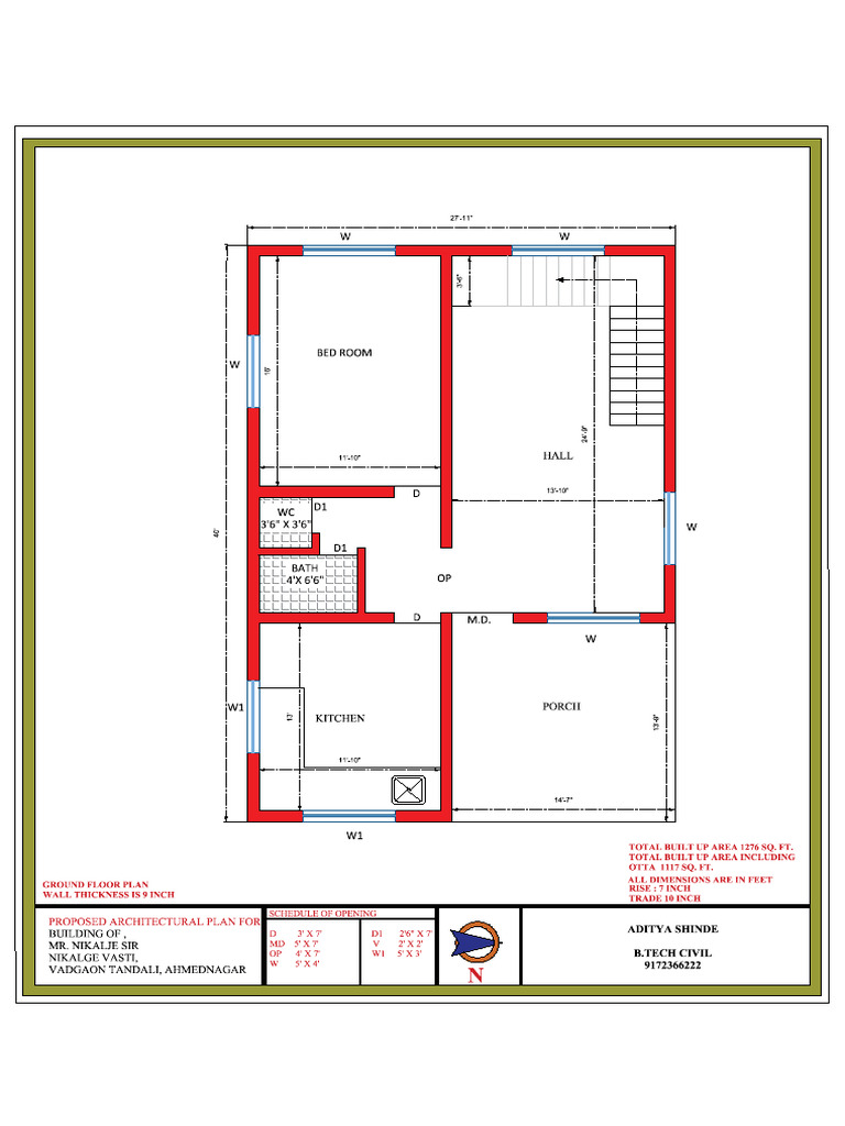 Proposed Ground Floor Architectural Plan | PDF