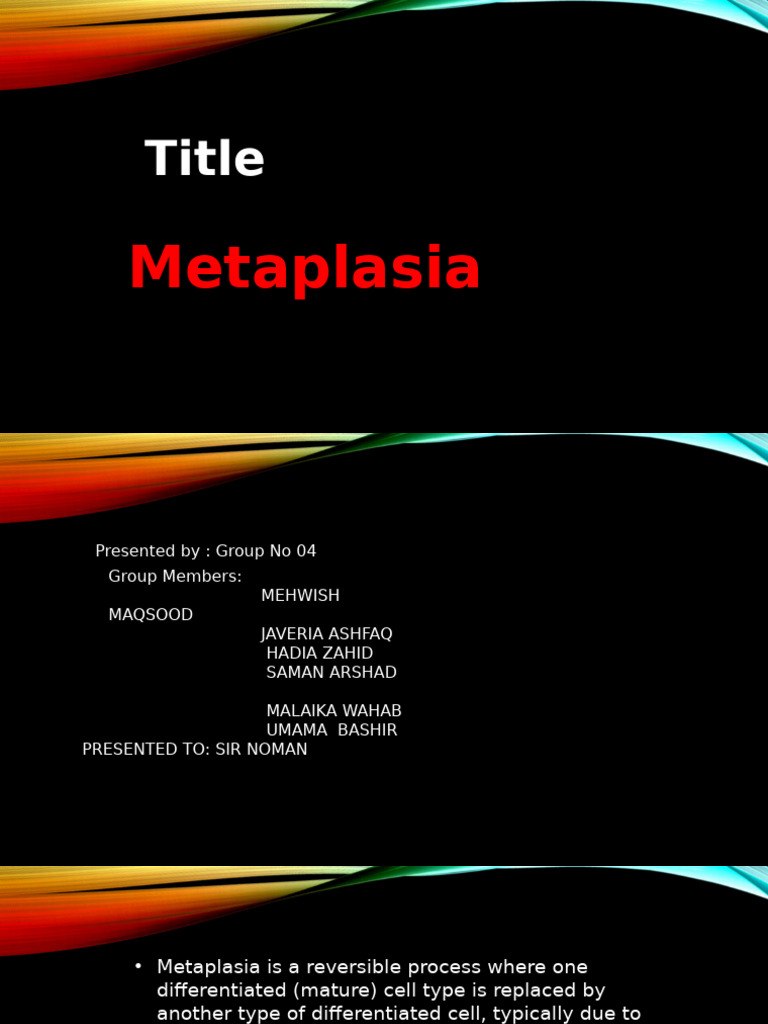Understanding Metaplasia in Pathology | PDF | Epithelium | Cellular ...
