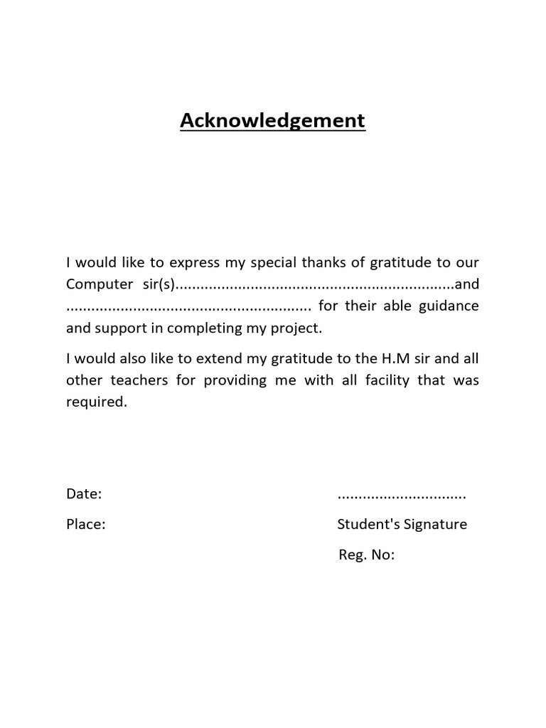 Acknowledgement | PDF