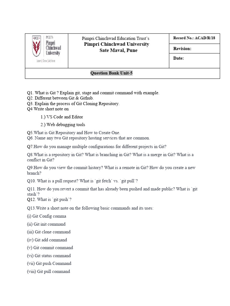 QB Unit 5 WP | PDF
