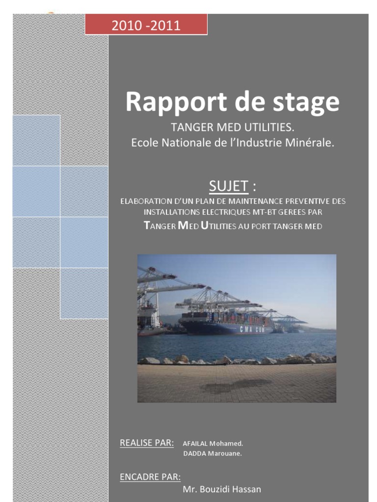 Rapport de Stage de Formation  Électricité  Électromagnétisme