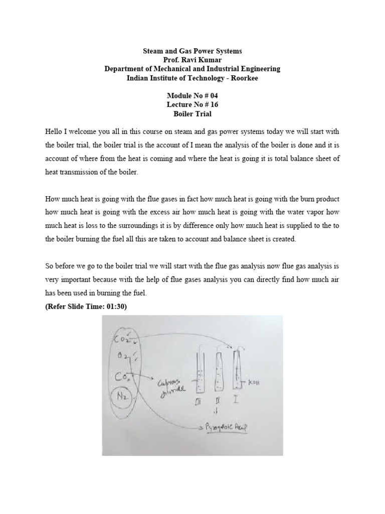 Boiler Trial and Flue Gas Analysis | PDF | Combustion | Atmosphere Of Earth