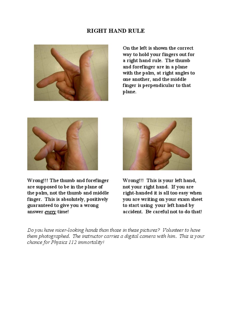 Right Hand Rule Magnetic Field Into Paper Fleming's Left Hand Rule