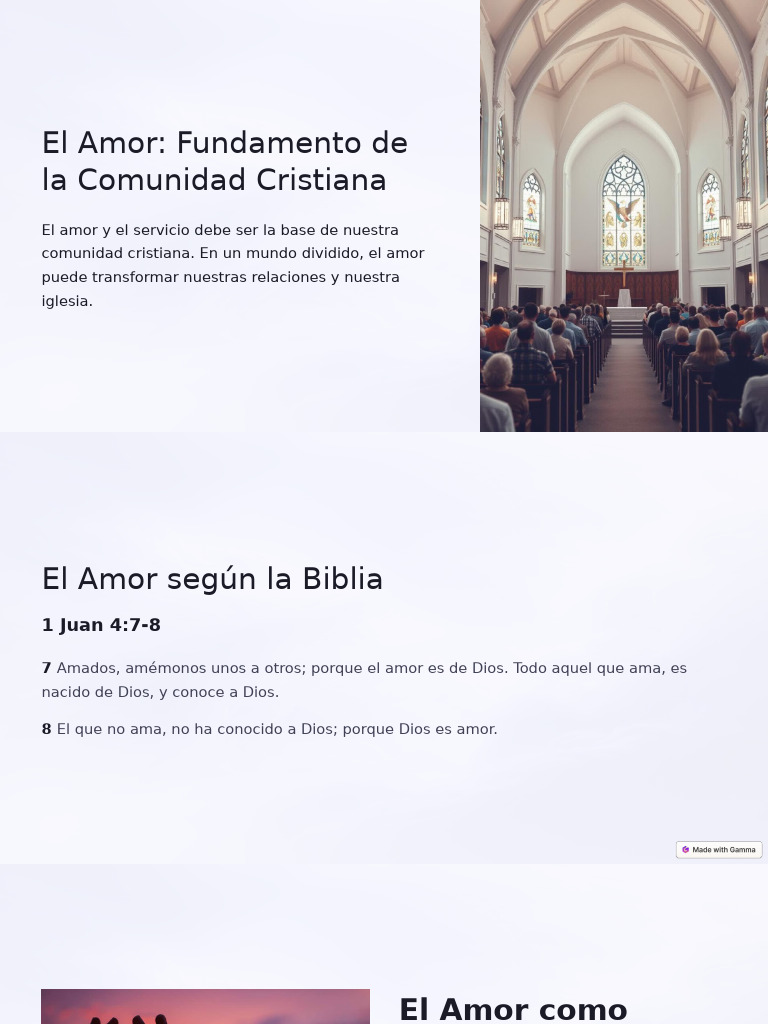 Amor: Base de la Comunidad Cristiana | PDF | Amor | Creencia y doctrina ...