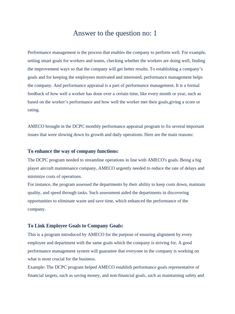AMECO's Performance Management Insights | PDF | Performance Appraisal ...