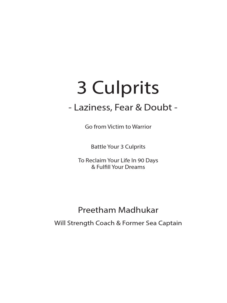 3culprits Laziness, Fear&Doubt | PDF | Disciplines | Batman