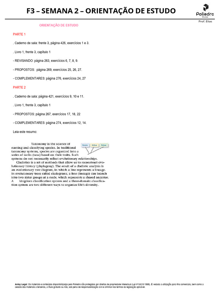 Orientação de Estudo - Semana 2 | PDF
