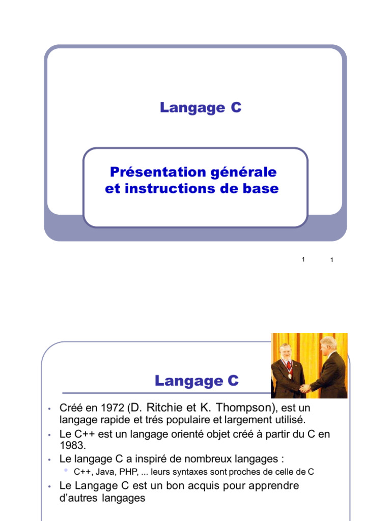 Introduction au Langage C | PDF | C (Langage de programmation) | C