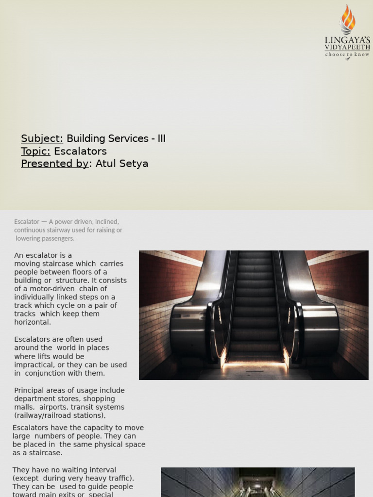 Escalators Pdf Escalator Manufactured Goods