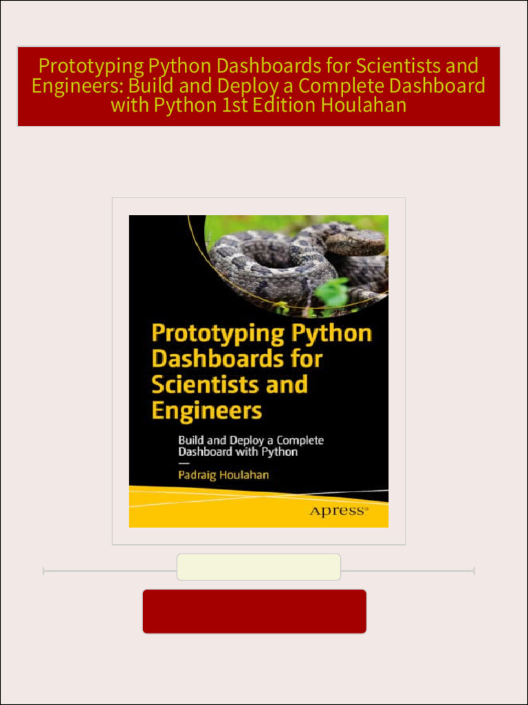 Prototyping Python Dashboards for Scientists and Engineers: Build and ...