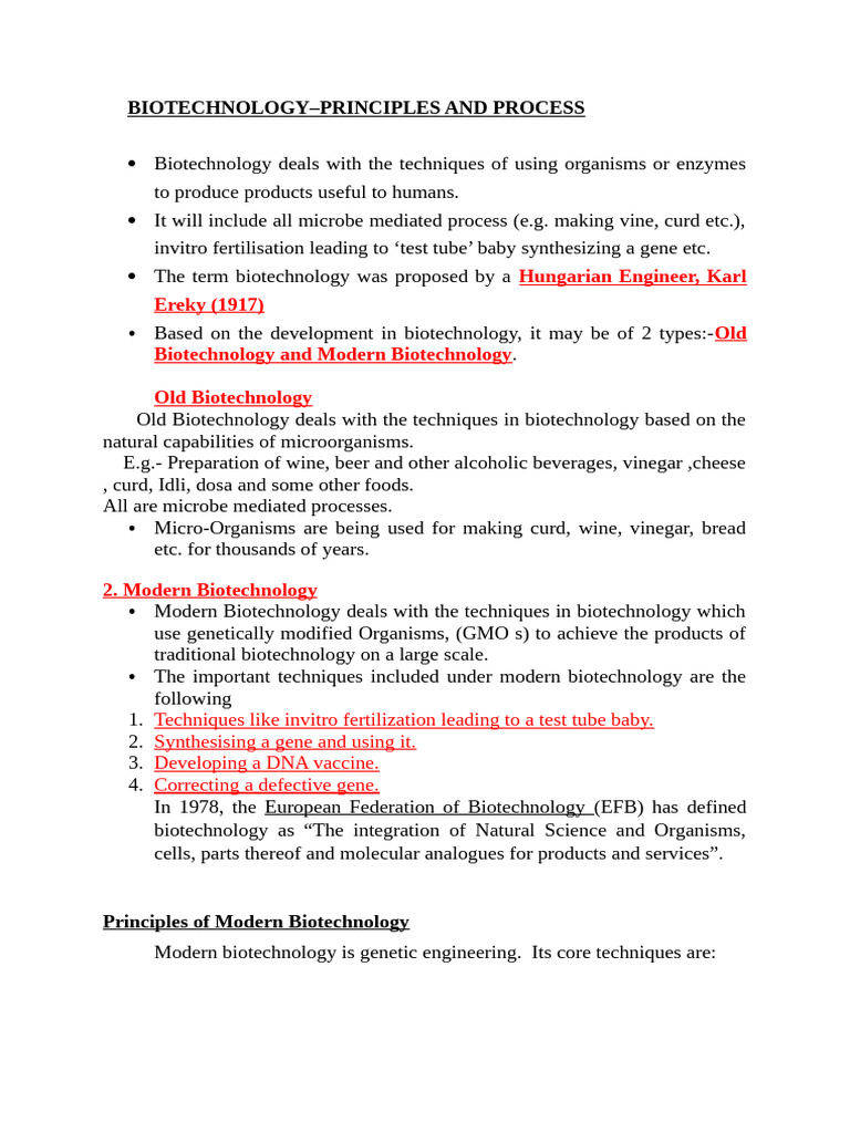 NB Notes Biotechnology Principles | PDF | Restriction Enzyme ...