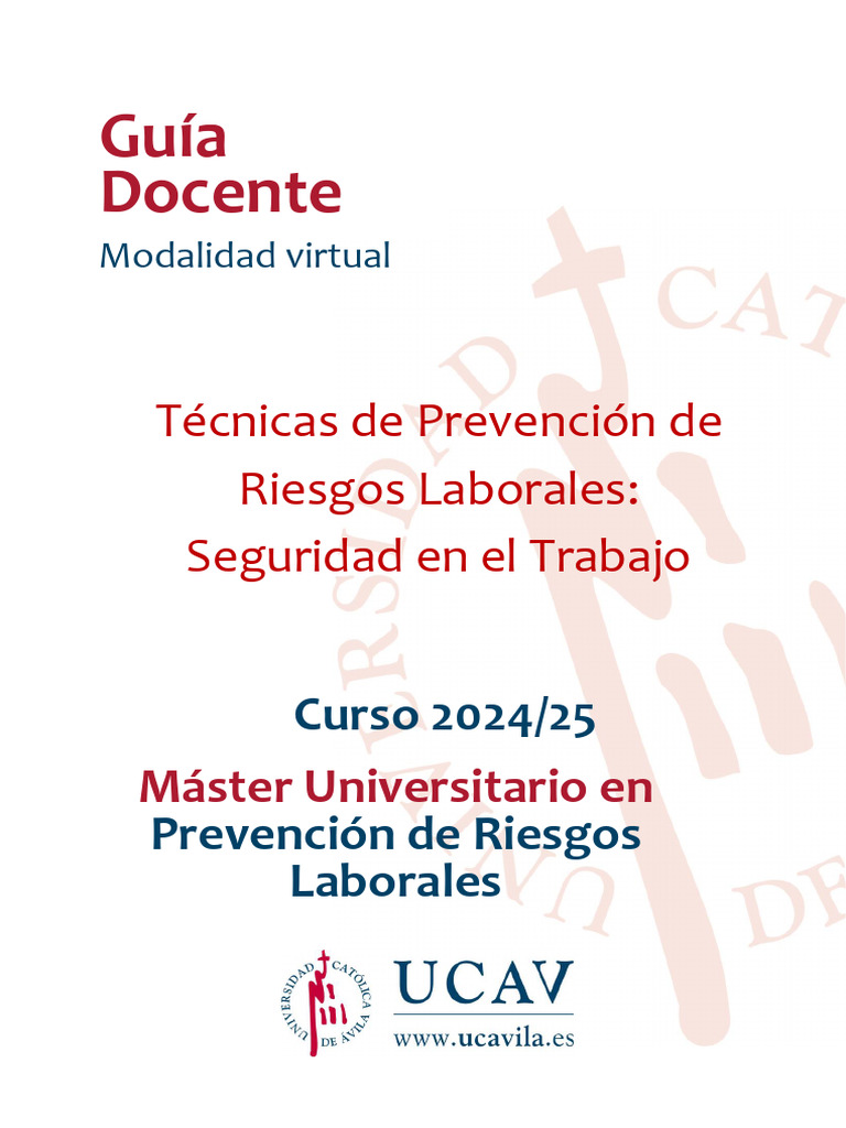 Prevención de Riesgos Laborales 2024/25 | PDF | Seguridad y salud ...