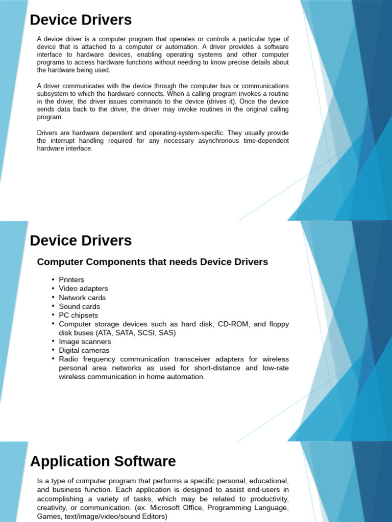 Understanding Device and Application Software | PDF | Device Driver ...
