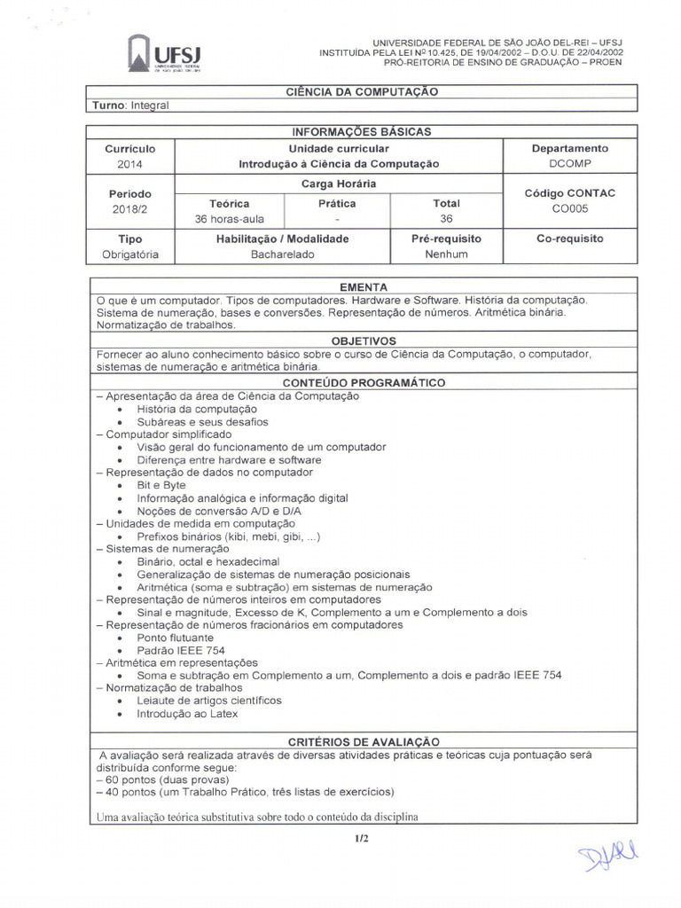 Introduo Cincia Da Computao | PDF