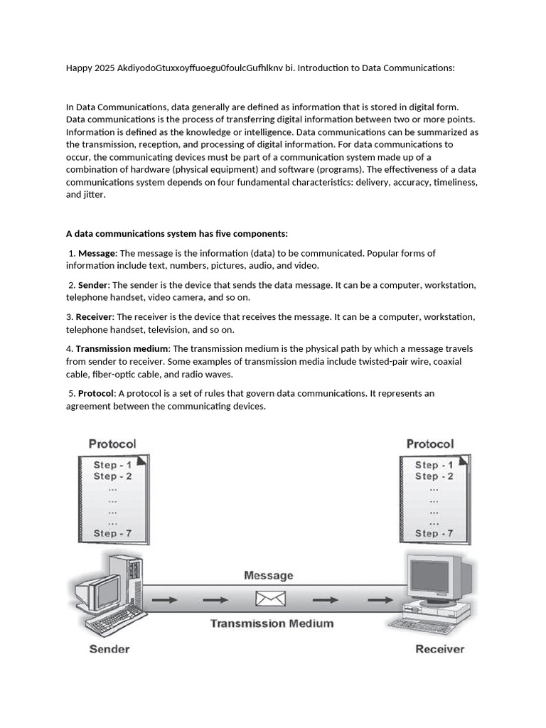 Introduction to Data Communications Basics | PDF | Duplex ...