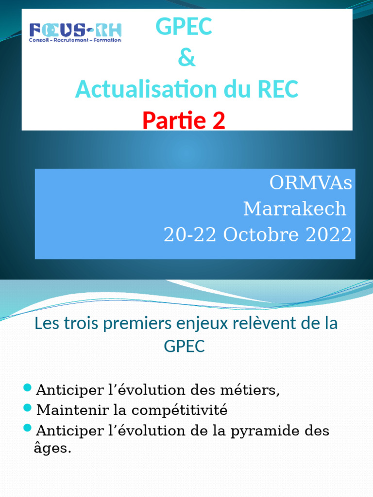 Enjeux et étapes de la GPEC | PDF | Gestion des ressources humaines ...