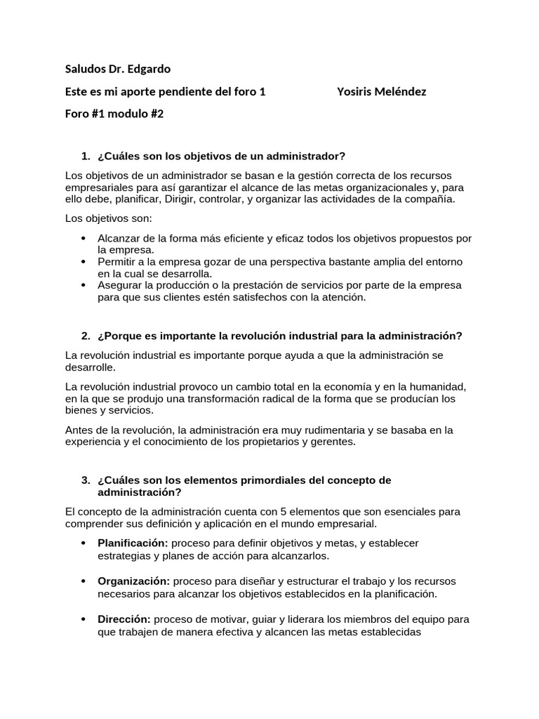 Foro 1 Mod 1 | PDF