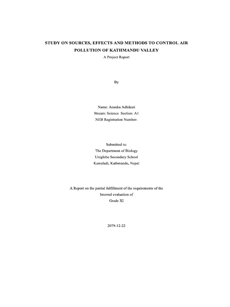 Study On Sources, Effects and Methods To Control Air Pollution of ...