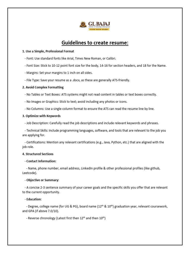 FAANG Resume Creation Guidelines | PDF | Résumé | Software Engineering