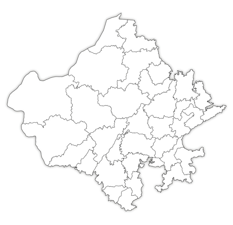 Rajasthan Blank Map Pdf Download