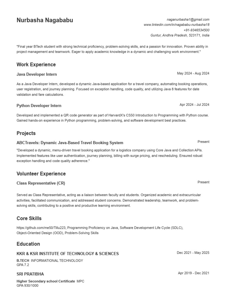 BTech Student's Java & Python Internships | PDF | Java (Programming ...