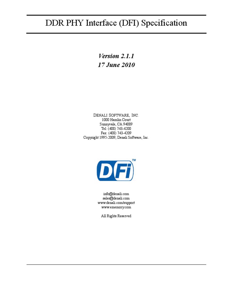 DDR PHY Interface Specification v2 1 1 | Dynamic Random Access Memory