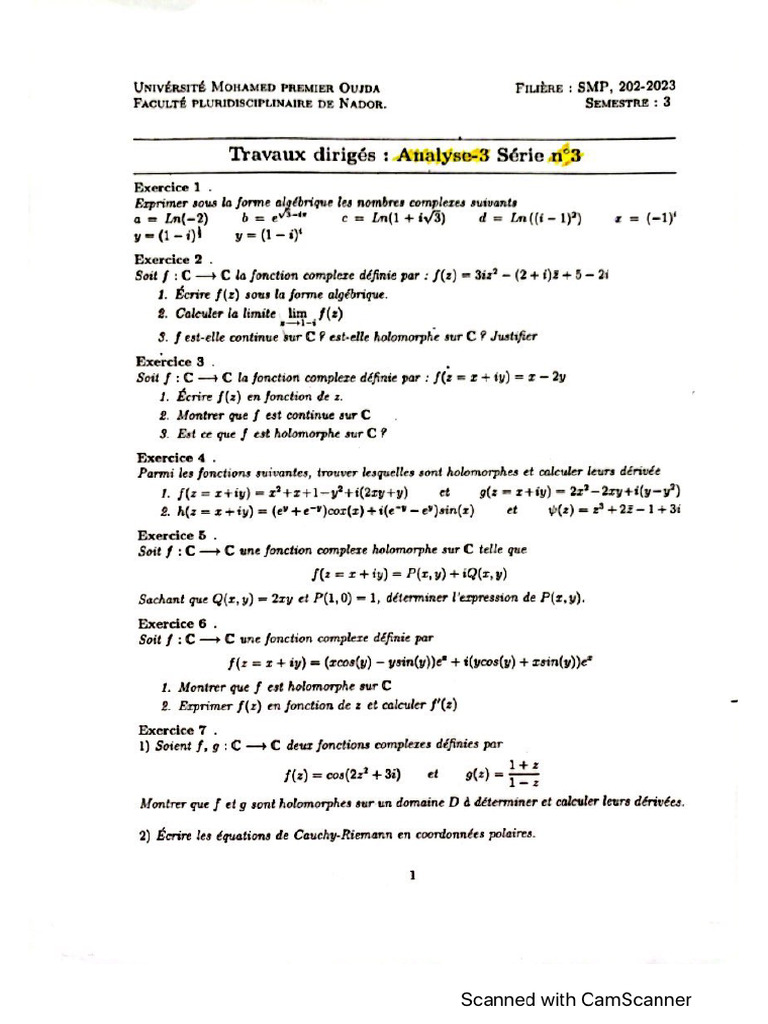 Analyse3 td3 Corr | PDF