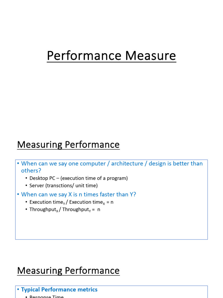 Measuring Computer Performance Metrics | PDF | Central Processing Unit ...