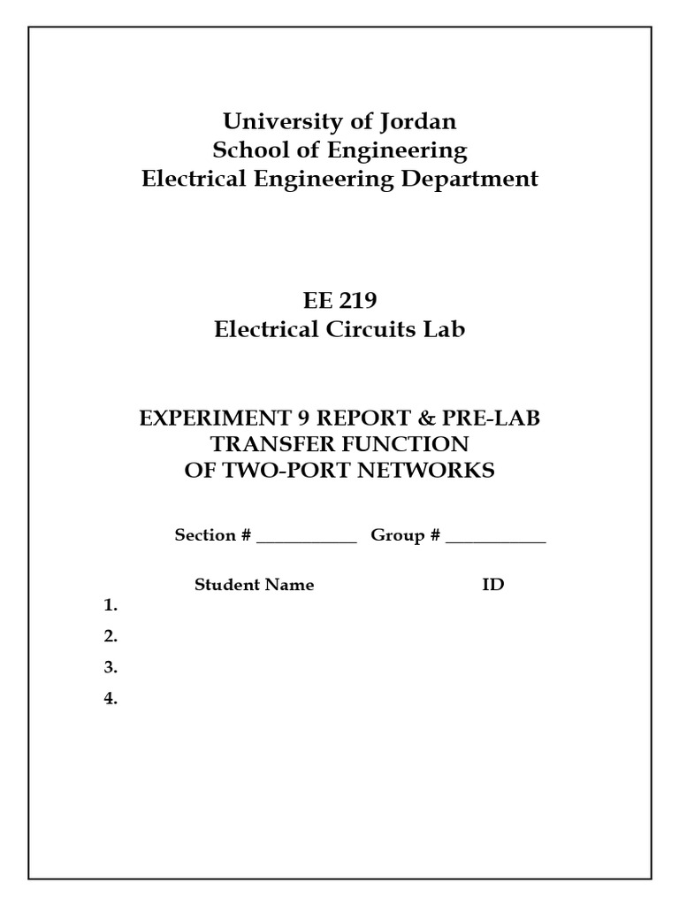 9 Transfer Function Report | PDF | Electrical Network | Function ...