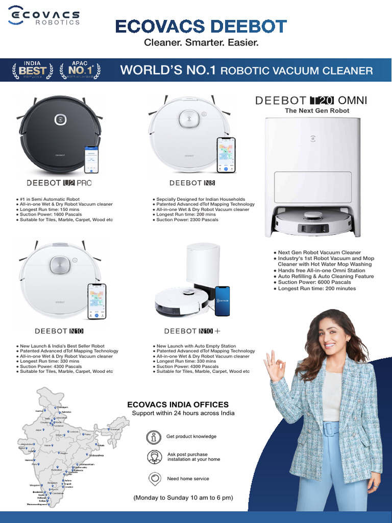 ecovacs brochure | PDF | Vacuum Cleaner | Manufactured Goods