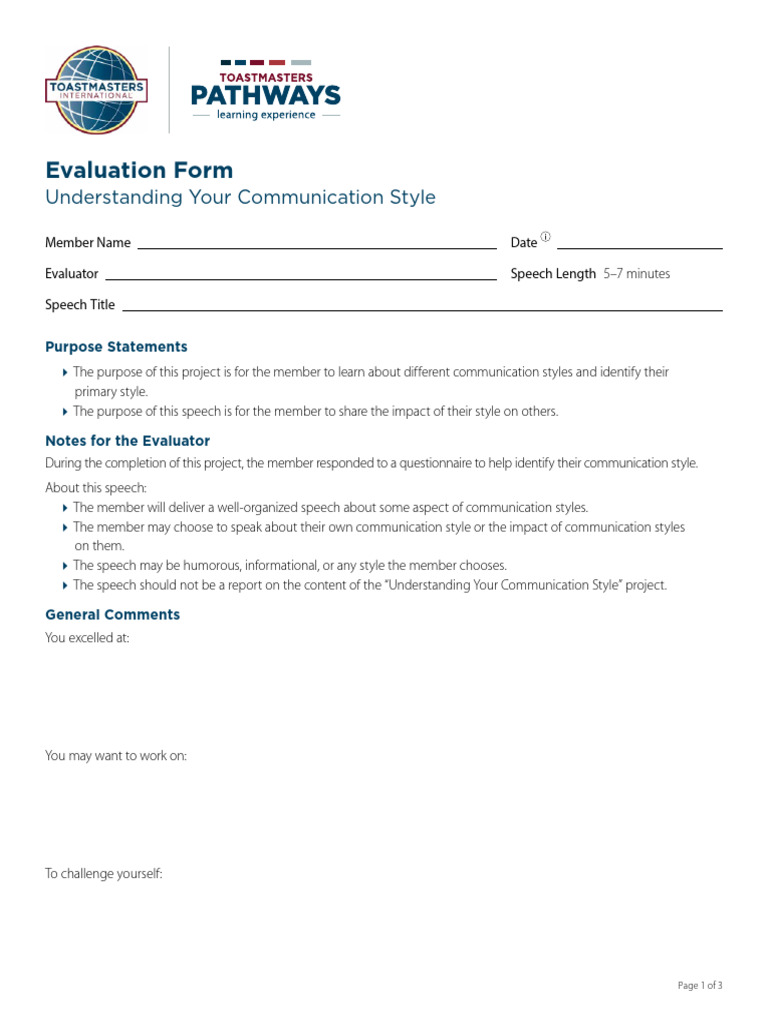 E understanding your communication style pdf communication speech